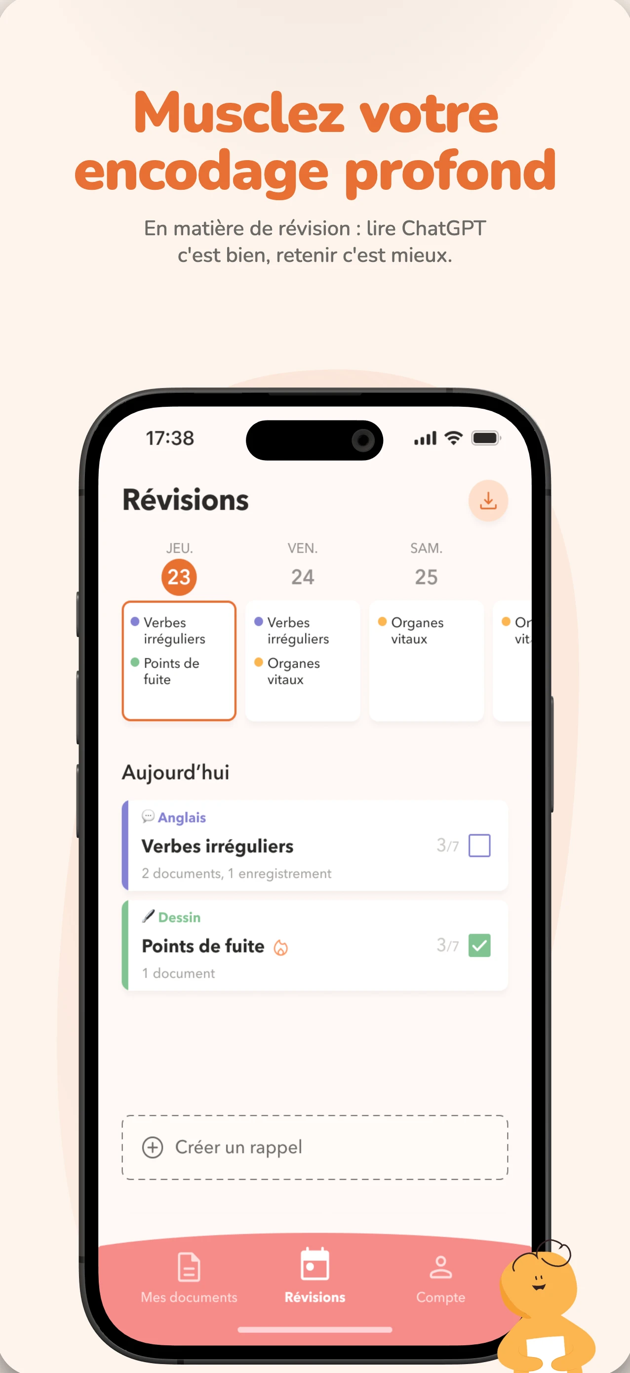 Ganesh'up — tableau de révisions du jour