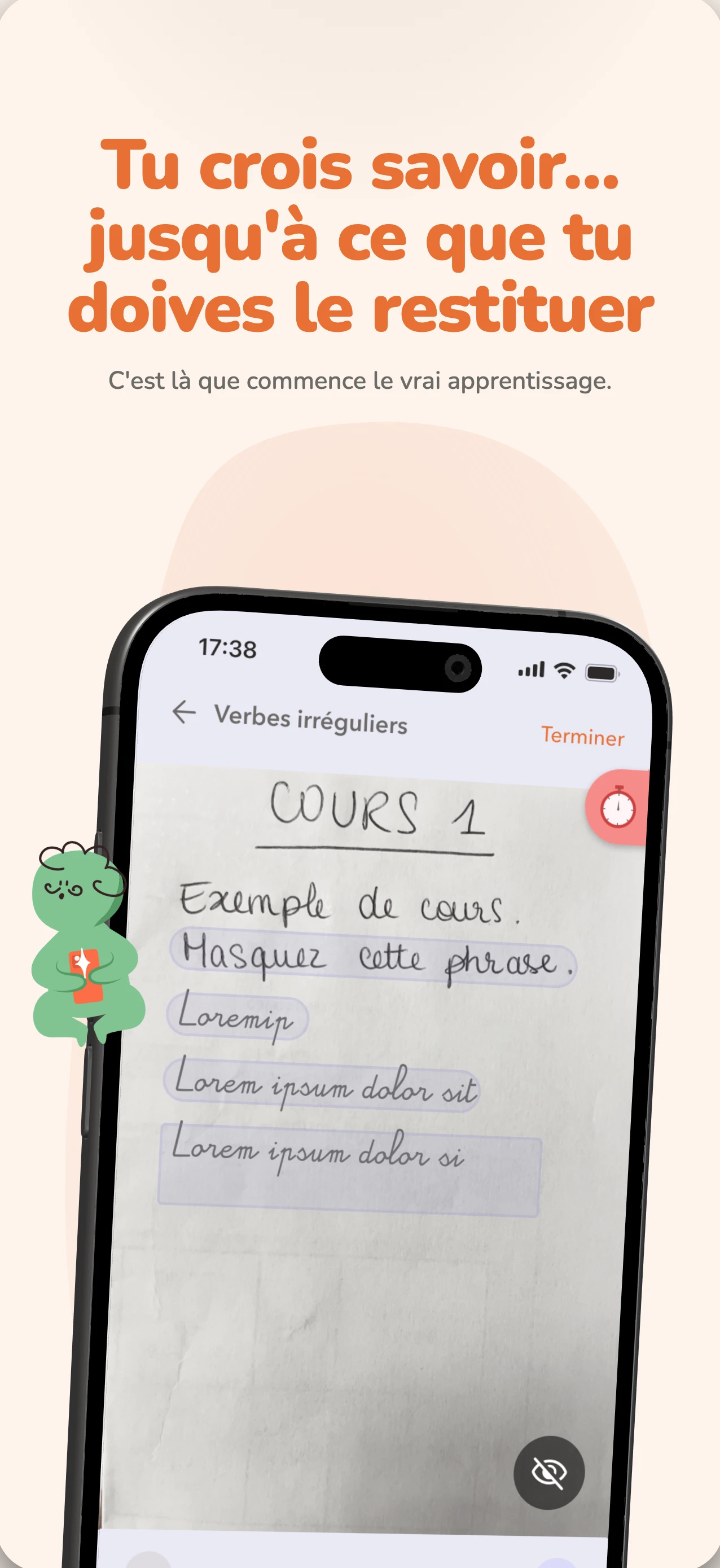 Ganesh'up — feutre magique sur une fiche de cours